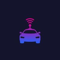 autonomous car vector icon