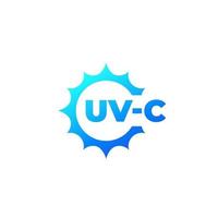 UV-C light, uv disinfection icon vector