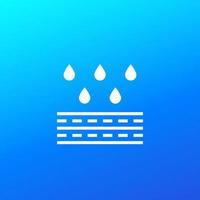 water resistant membrane icon, vector