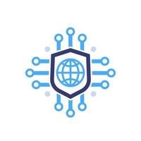 secure network, online security icon vector