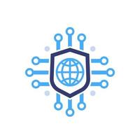 secure network, online security icon vector