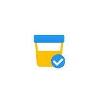 urine test icon on white vector