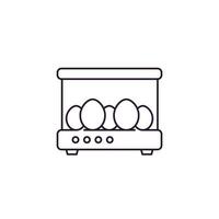 incubator with the eggs, line icon vector