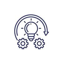 Implementation or idea execution line icon vector