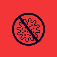 no virus icon, vector sign