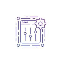 control panel line icon on white vector