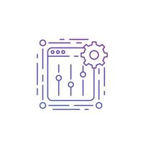 control panel line icon on white vector