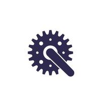 Bicycle crank icon on white vector