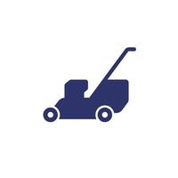 lawn mower icon on white vector