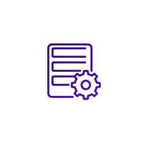 mainframe or server settings line icon vector