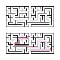 abstract labyrinth. game for children and adults. vector illustration