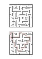 abstract labyrinth. game for children and adults. vector illustration