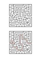 abstract labyrinth. game for children and adults. vector illustration