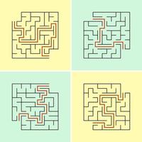 abstract labyrinth. game for children and adults. vector illustration