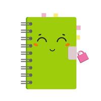 Cute cartoon notebook vector
