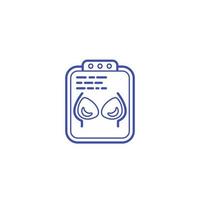 Mammogram vector icon on white