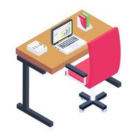 Workspace and Office  Cabin vector