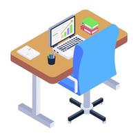 Workspace and Office  Cabin vector