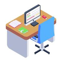 Workspace and Office  Cabin vector