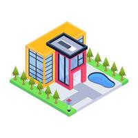 Modern Apartment and Building vector