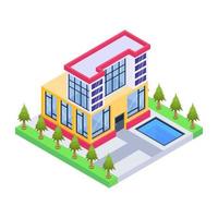 casa de la ciudad y edificios vector