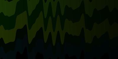 Dark Multicolor vector pattern with curved lines.