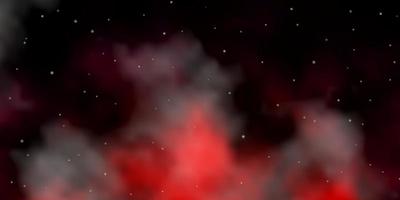 Dark Pink vector pattern with abstract stars.