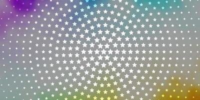 textura de vector multicolor claro con hermosas estrellas.