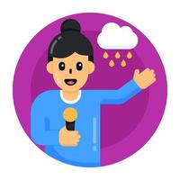 Weather Reporter and Newscaster vector