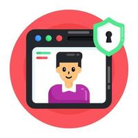 Secure Web Profile vector