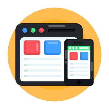 Responsive Web Layout vector