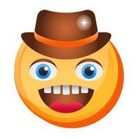 Cow Boy Emoji vector