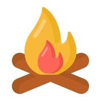 Bonfire Logs Burning vector