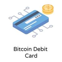 Bitcoin Debit Card vector