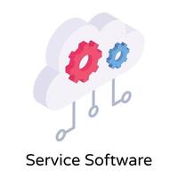 Cloud  Service Software vector