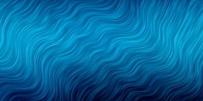 Dark BLUE vector background with curves.