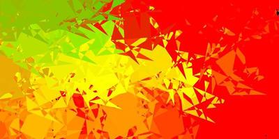 Dark Red, Yellow vector background with polygonal forms.