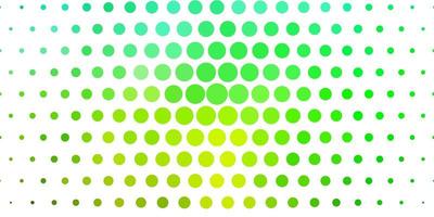 Light Green vector background with bubbles.