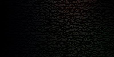 Dark Green, Red vector pattern with wry lines.