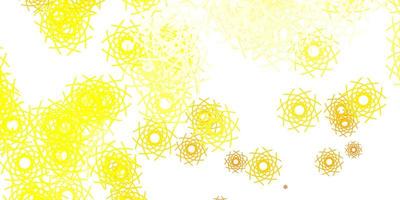 Light Yellow vector background with random forms.
