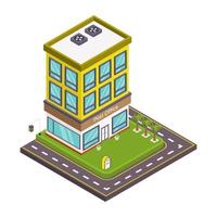 Postal Office Building vector