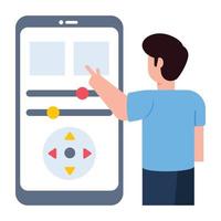 Mobile Control Buttons vector