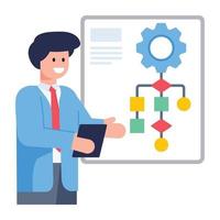 diagrama de flujo de trabajo de ia vector