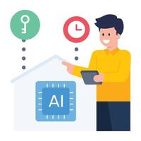 Ai Smart  Home vector