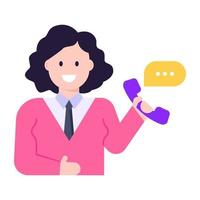 Phone Call and chat vector