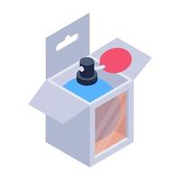 Perfume Box with Bottle vector