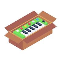 embalaje de instrumentos de piano vector
