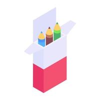 Pencils color   Box vector