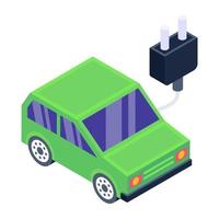 Electric Car plug vector