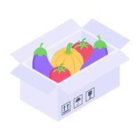 Vegetables Package and Box vector